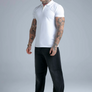 SikSilk - White Zip Polo T-Shirt
